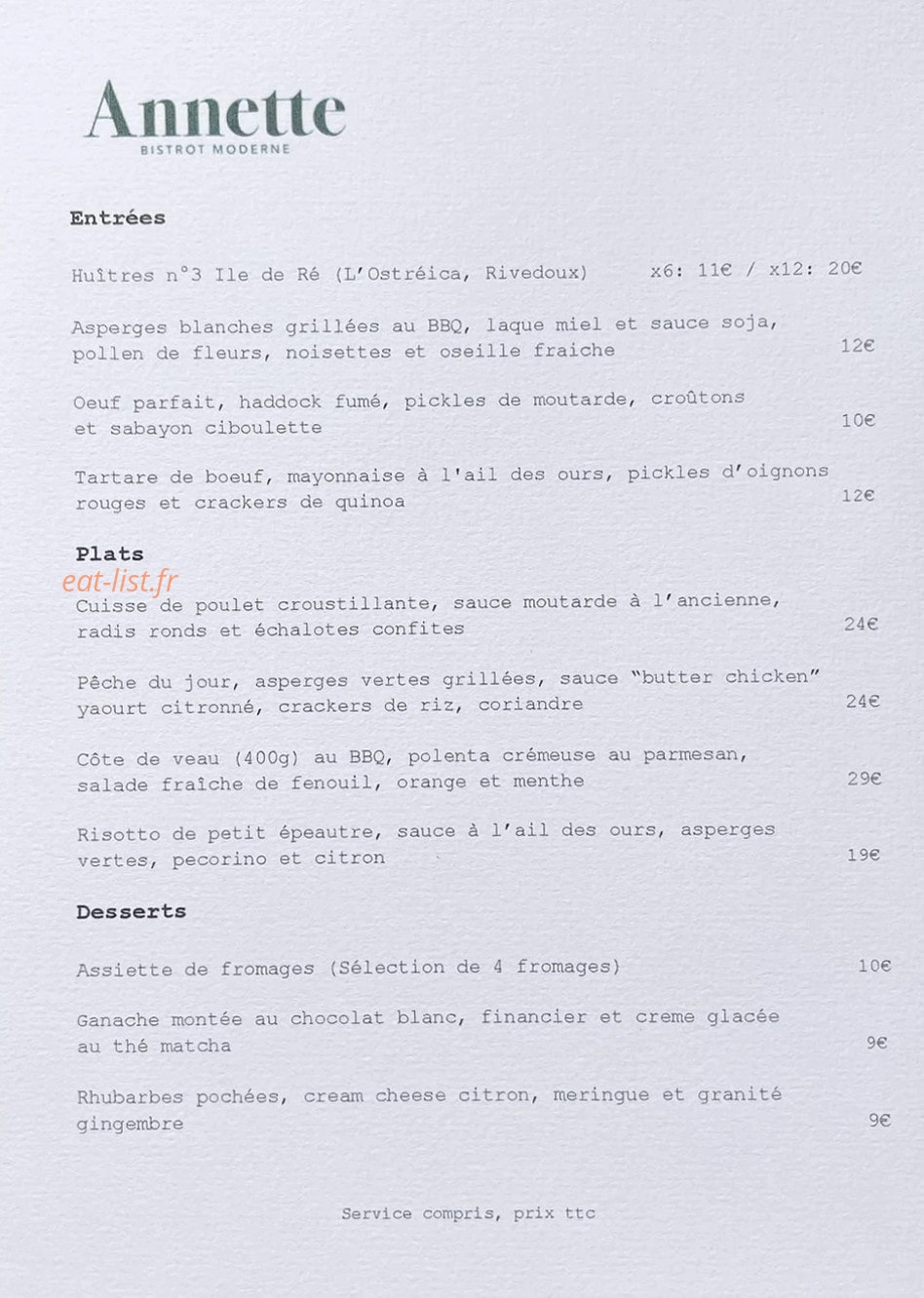 Annette — carte page 1