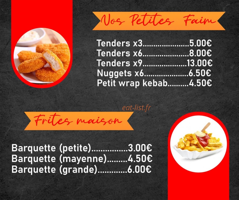 Au 404 food — carte page 3