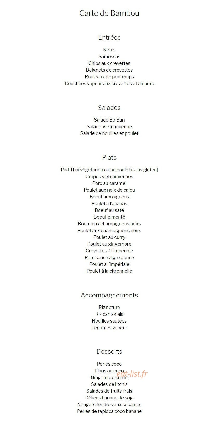 Bambou — carte page 1
