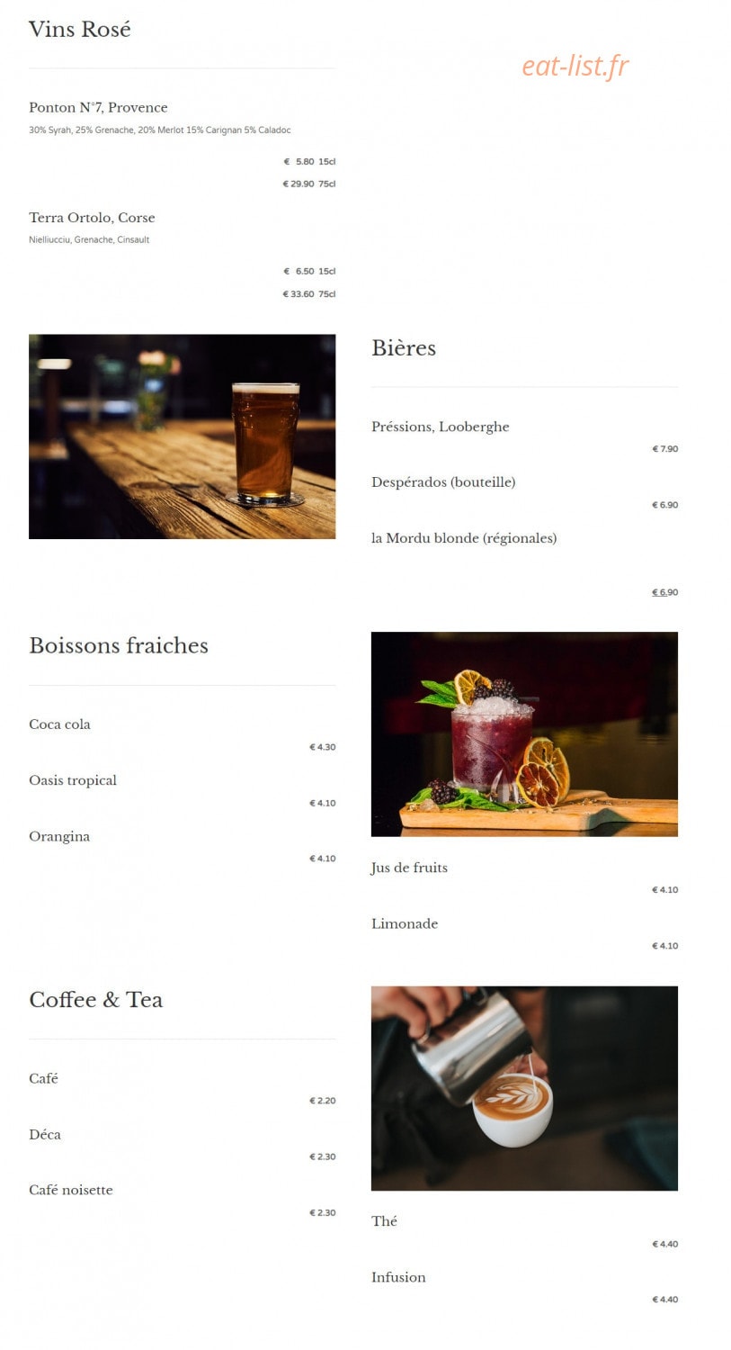 Bistronome — carte page 5
