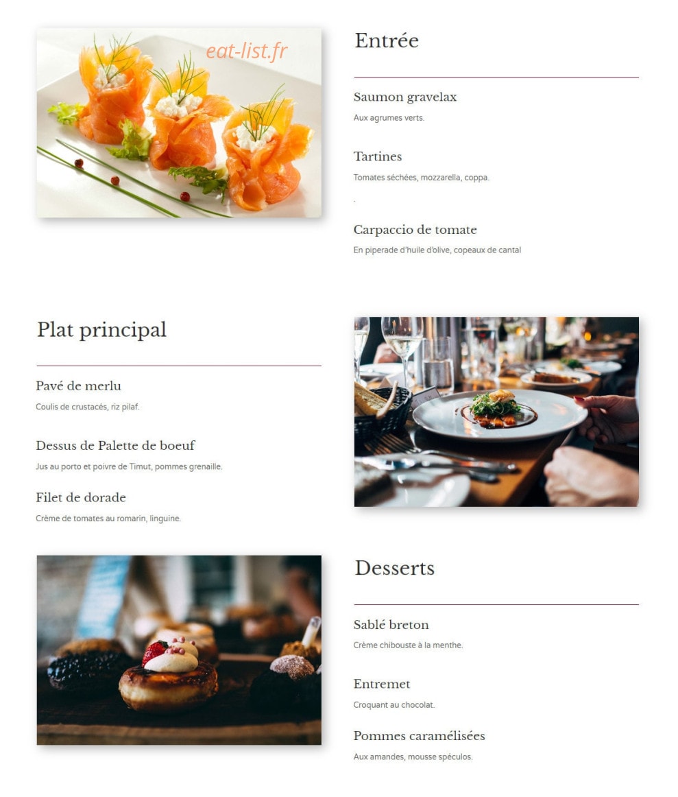 Bistronome — carte page 1