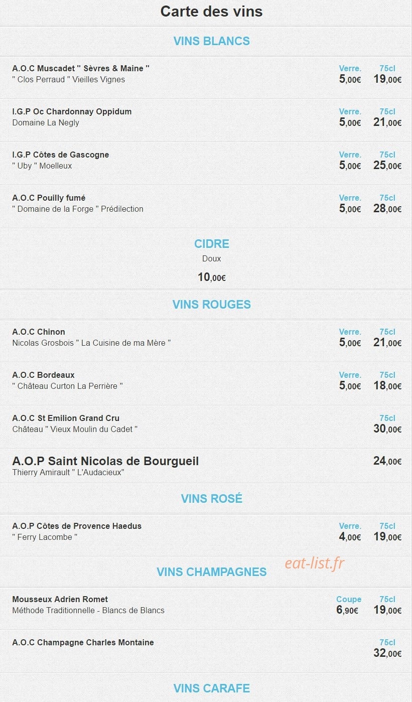 Brasserie Saint-Nicolas — carte page 4