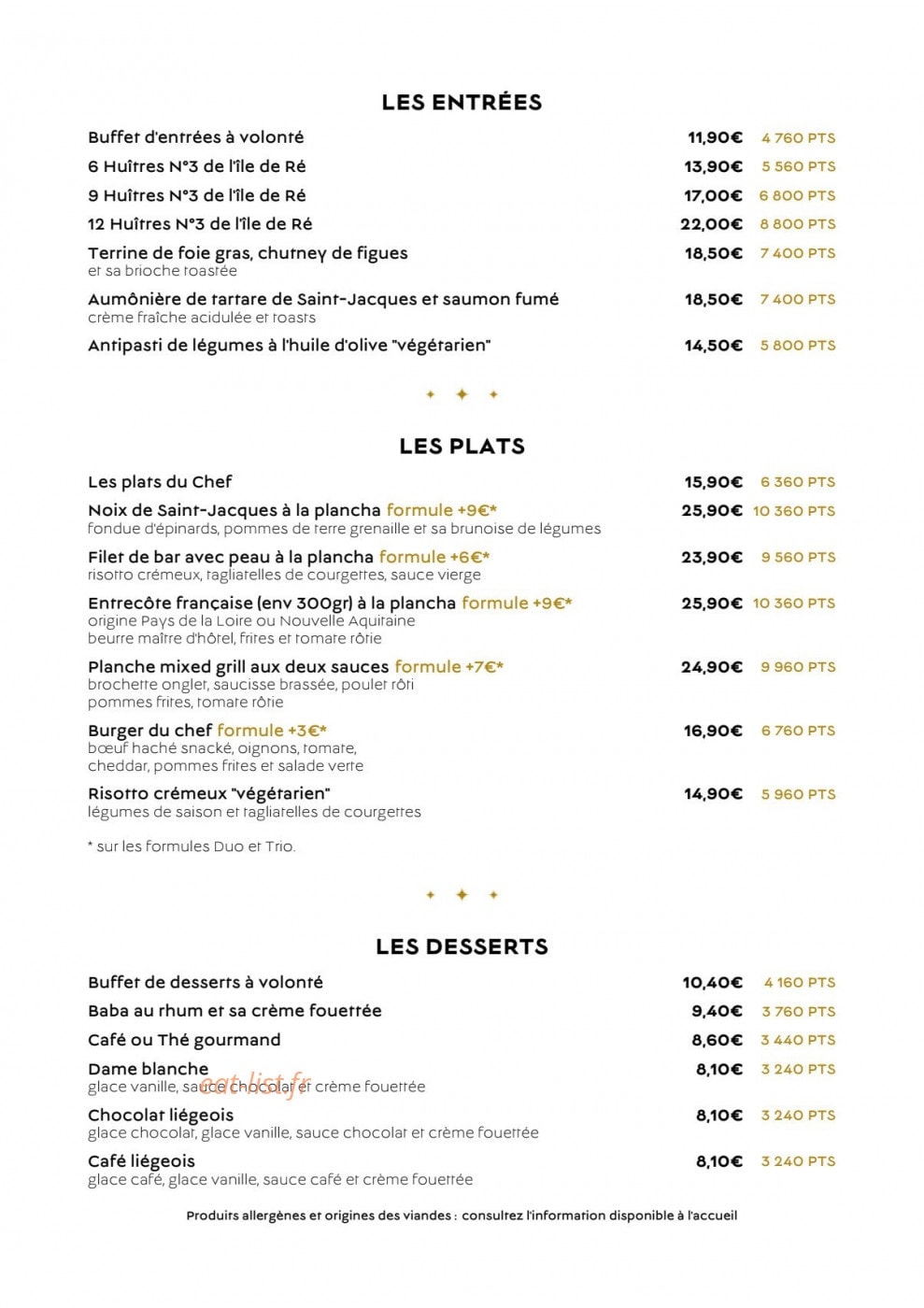 Café Barrière — carte page 2