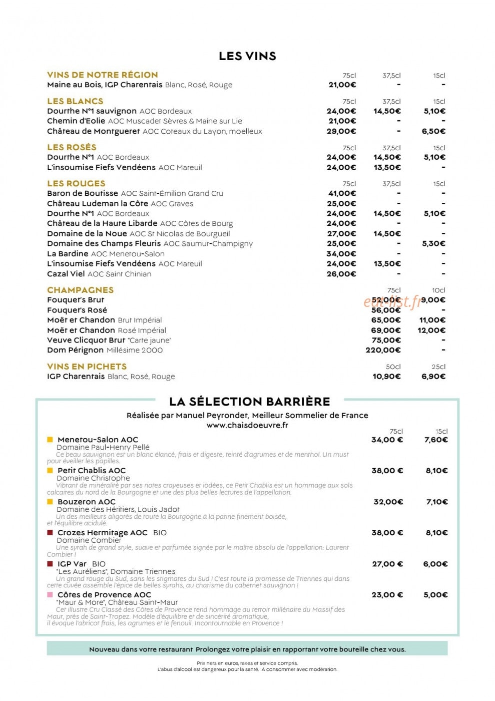 Café Barrière — carte page 3