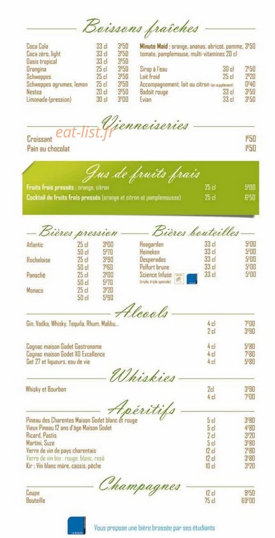 Café de l'Aquarium — carte page 5
