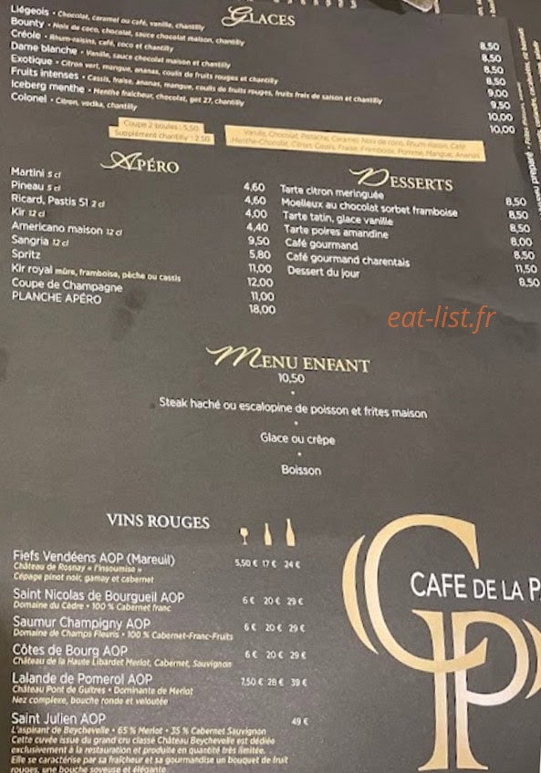 Café de la Paix — carte page 2