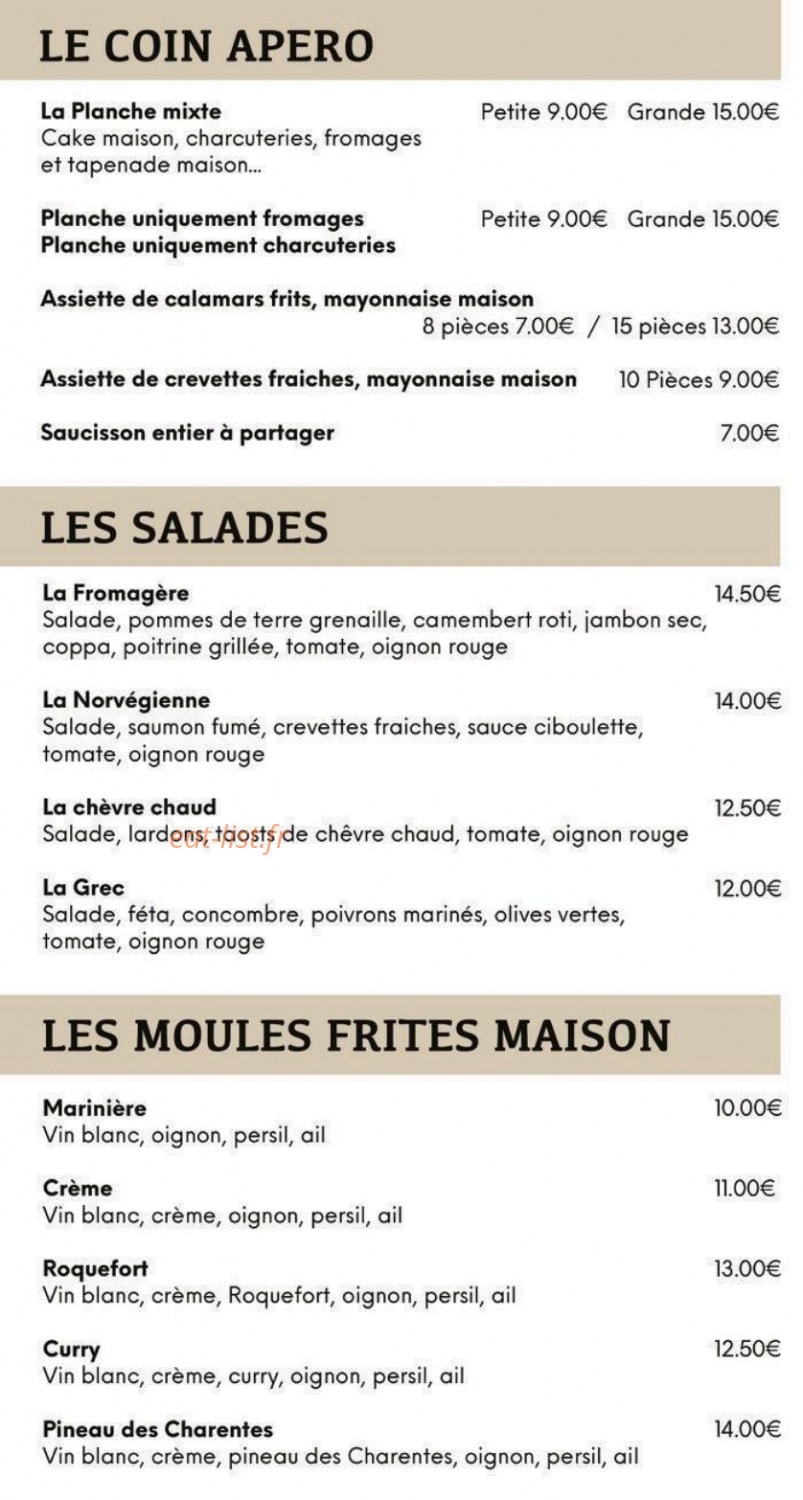 Chez Hugo — carte page 2