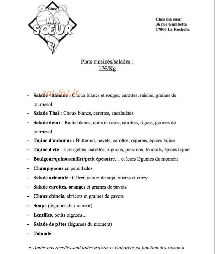 Chez ma soeur — carte page 1