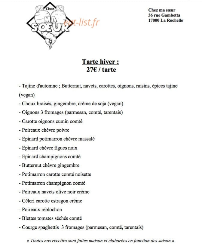Chez ma soeur — carte page 2