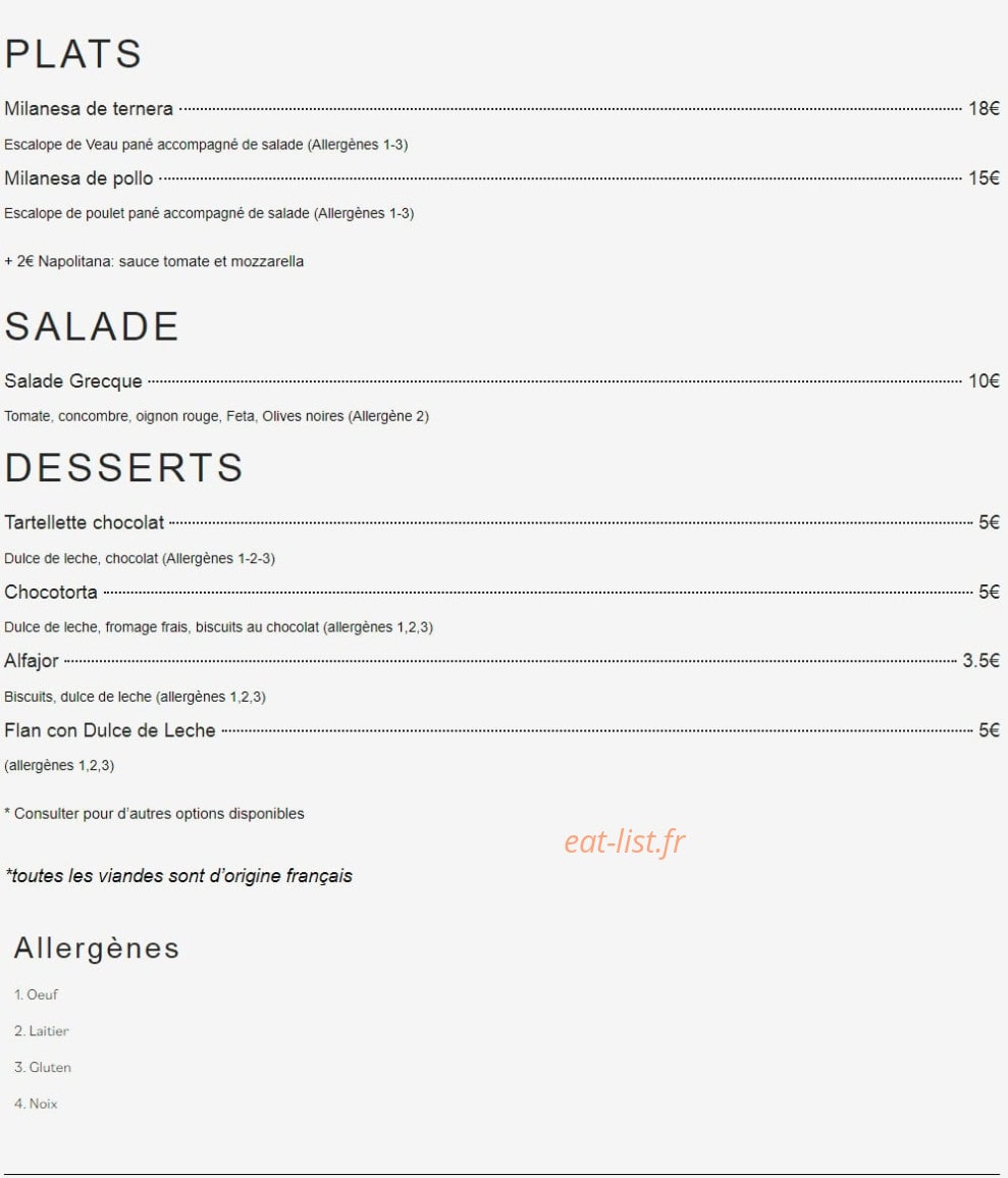 El Gauchito — carte page 2