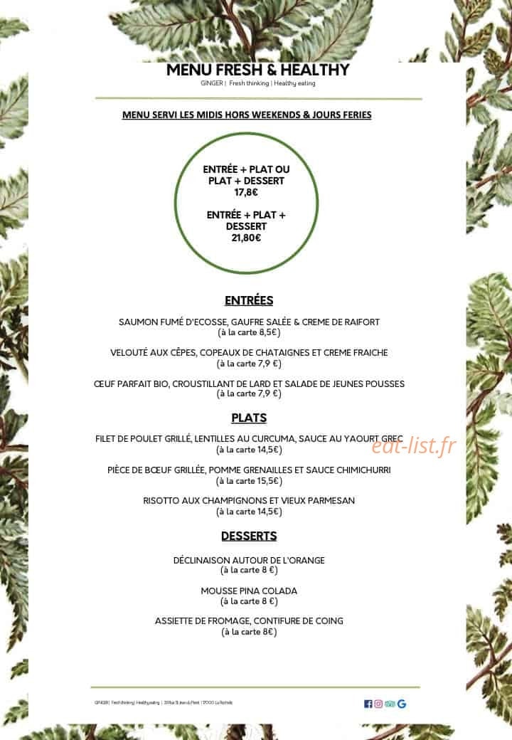 Ginger — carte page 4