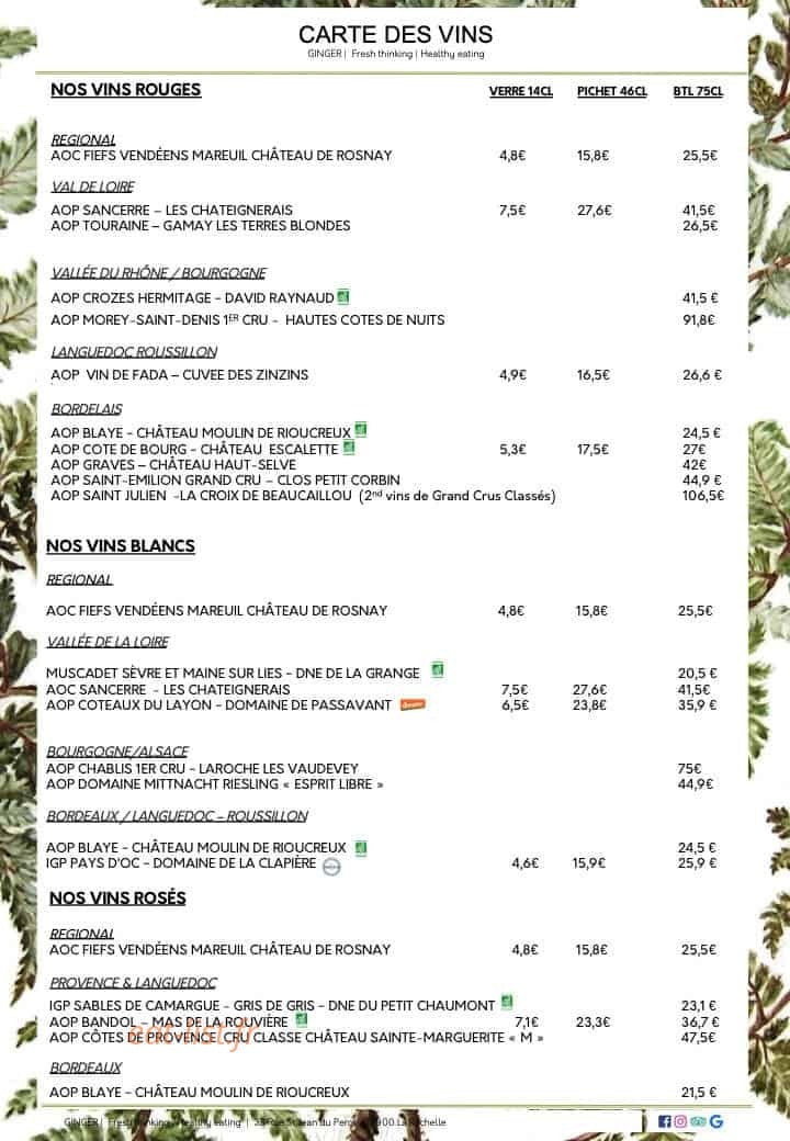 Ginger — carte page 3