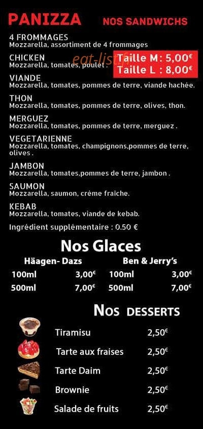 Hero Pizza — carte page 3