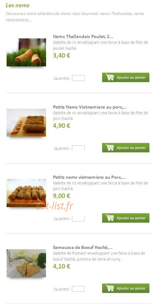 Iséo Gourmet — carte page 4