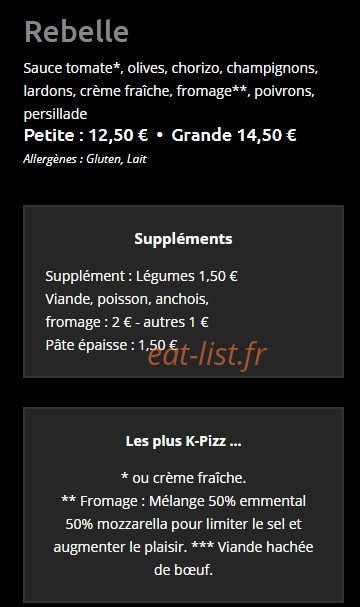Kpizz — carte page 9