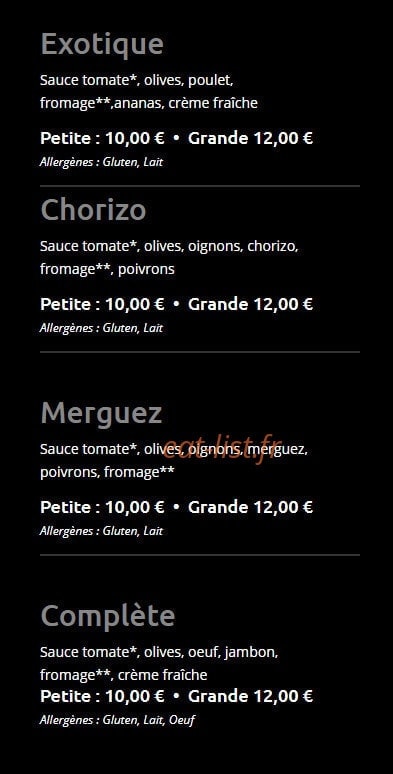 Kpizz — carte page 3