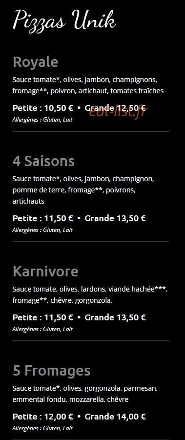Kpizz — carte page 4