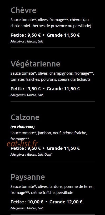 Kpizz — carte page 2
