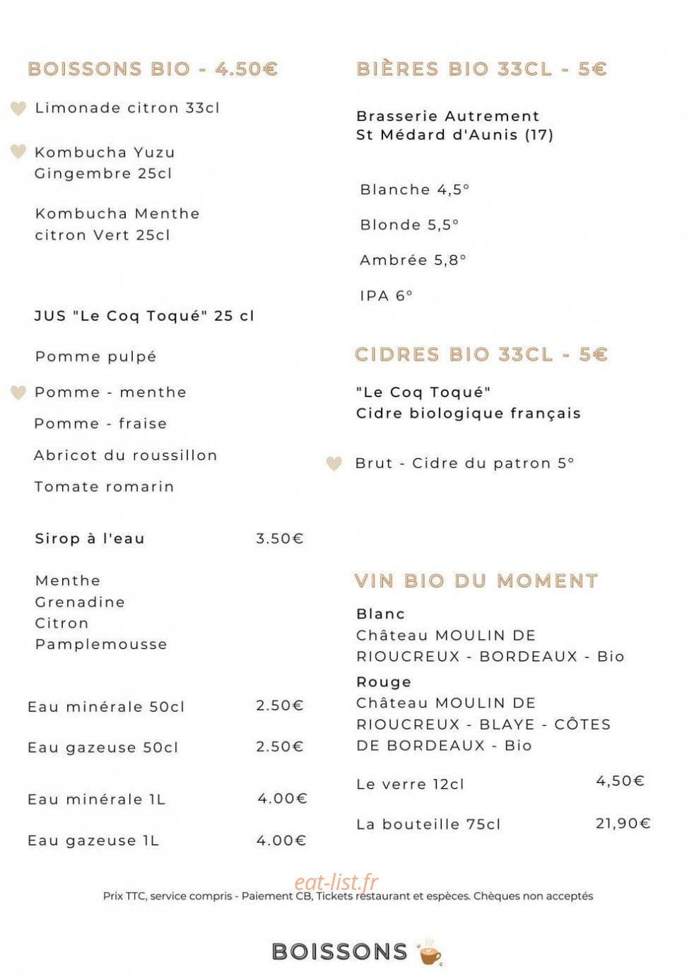 L’Echoppe — carte page 6