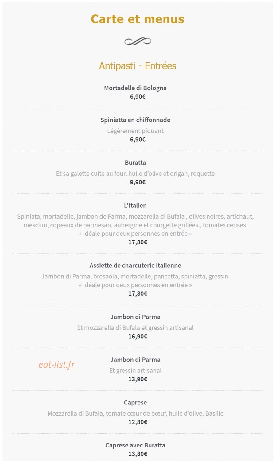 L'italien — carte page 1