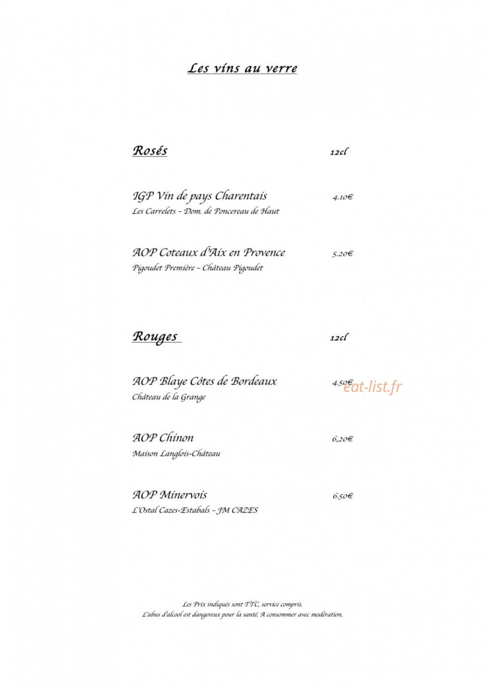 La Kase — carte page 7