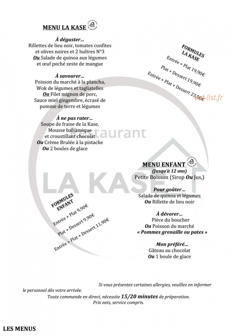 La Kase — carte page 4