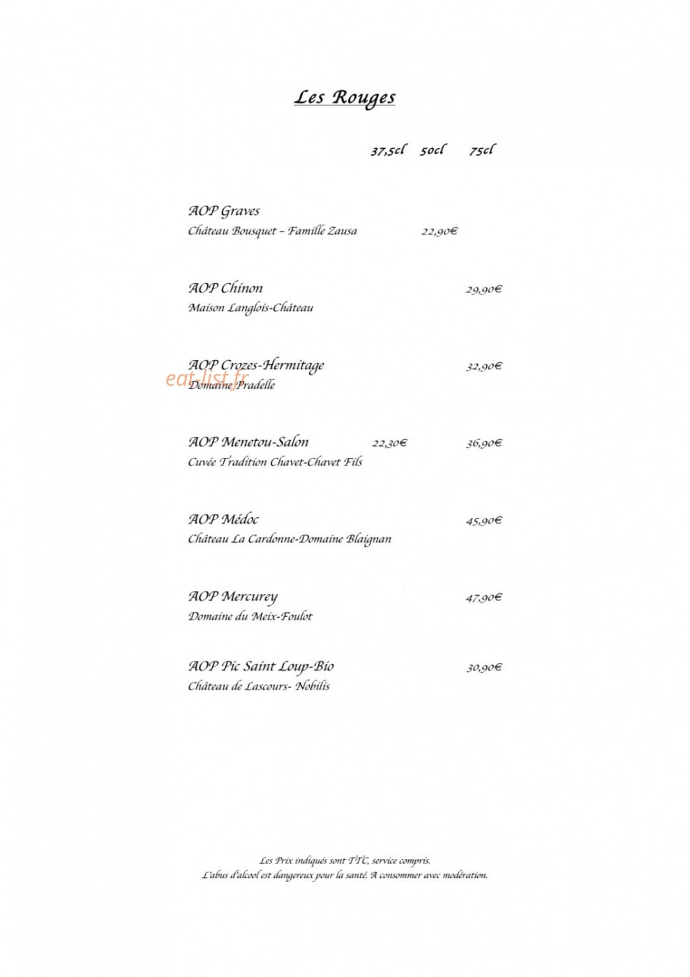 La Kase — carte page 12