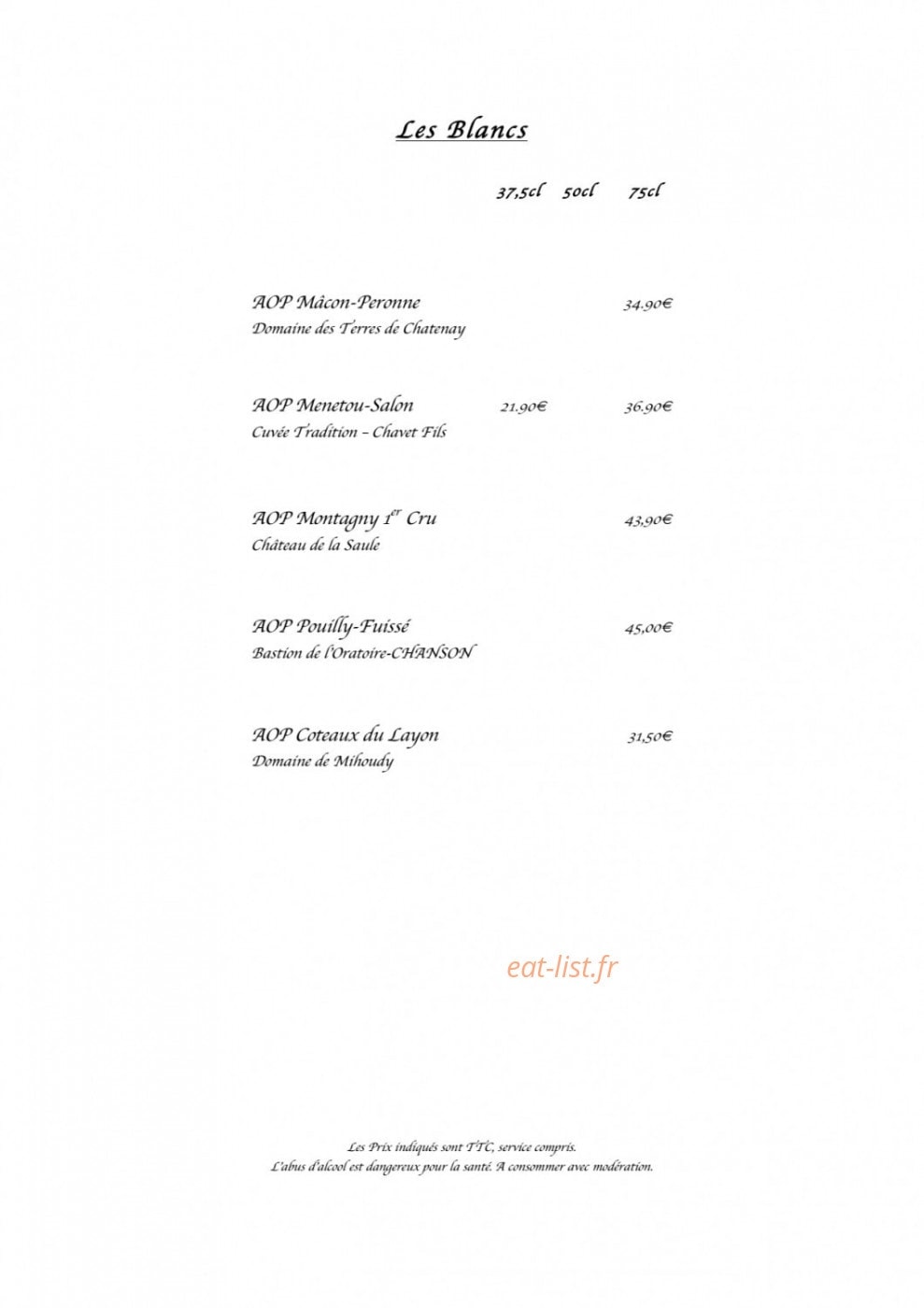 La Kase — carte page 10