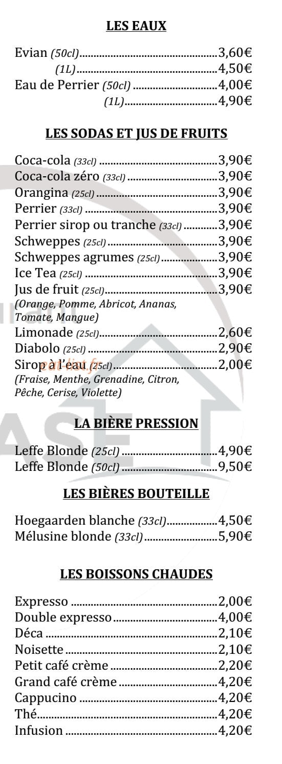 La Kase — carte page 2