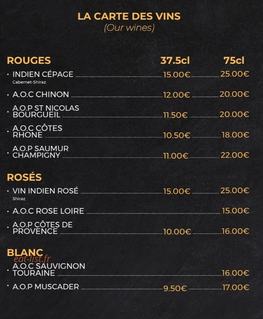 La Maison Du Curry — carte page 10