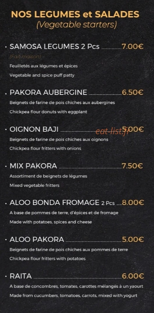 La Maison Du Curry — carte page 5