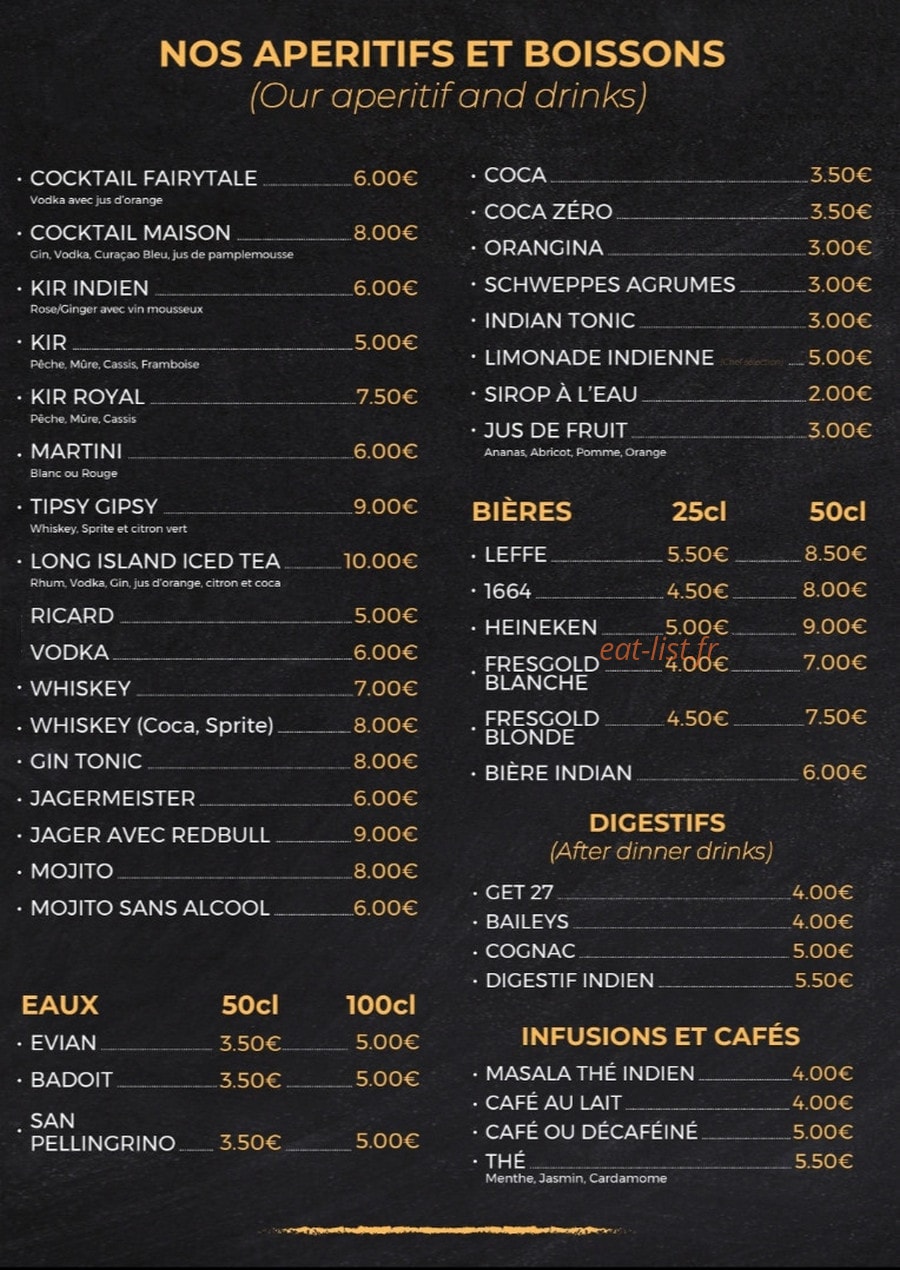 La Maison Du Curry — carte page 8