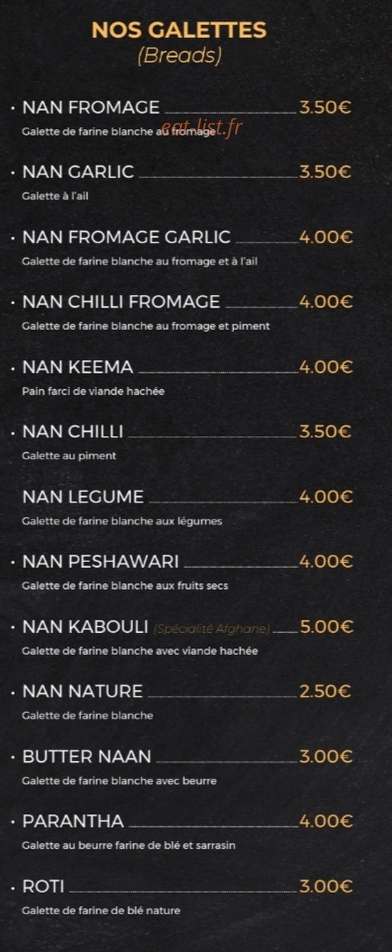 La Maison Du Curry — carte page 4