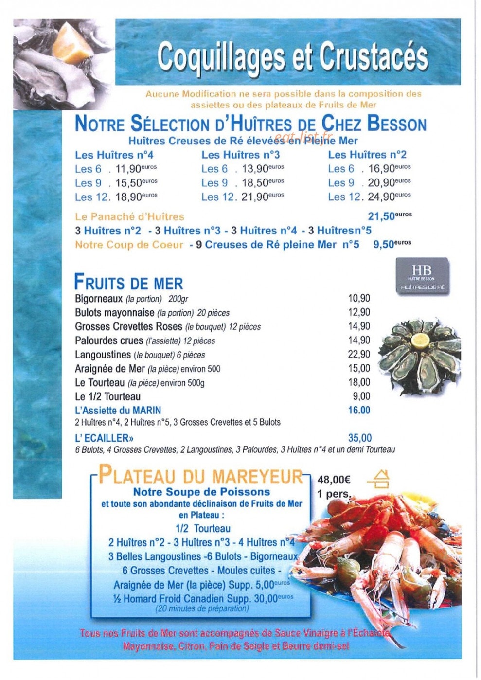 La Marée — carte page 2