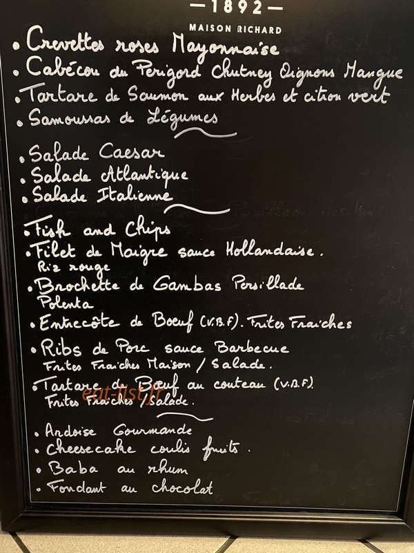 La Mariniere — carte page 1