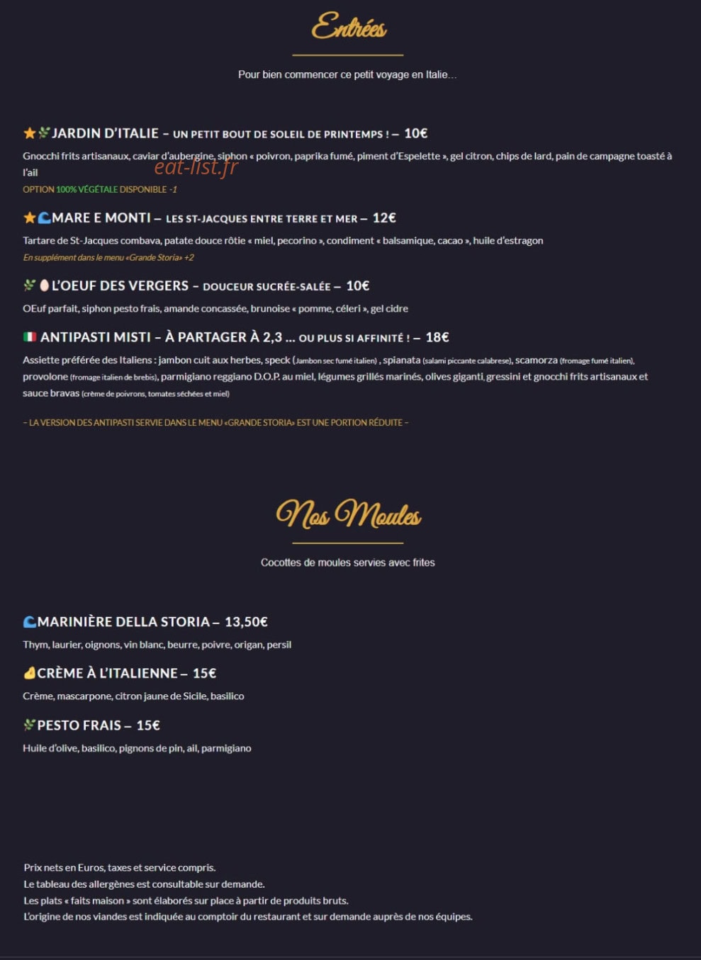 La Storia — carte page 3