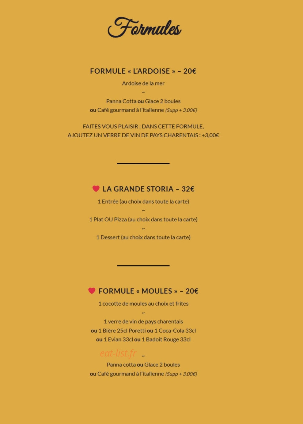 La Storia — carte page 1
