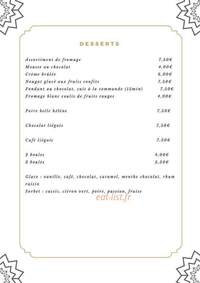 La Taverne de Tasdon — carte page 2