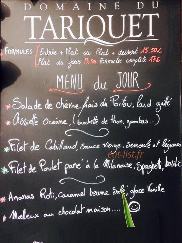 La trinquette — carte page 1