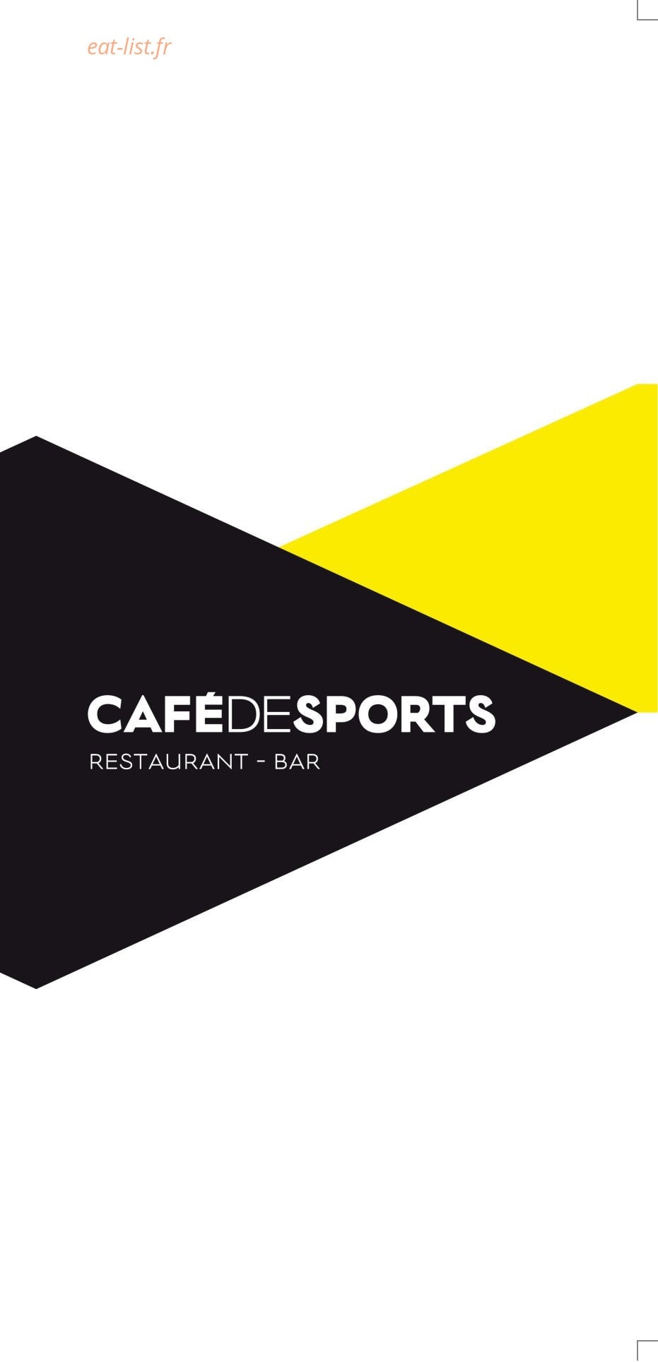 Carte et menu Le Café des Sports La Rochelle