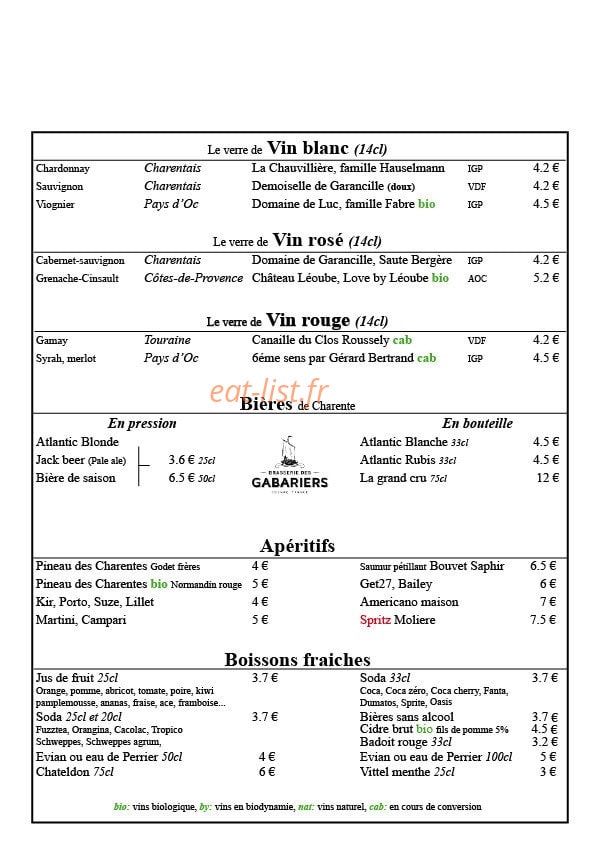 Le Café Molière — carte page 3