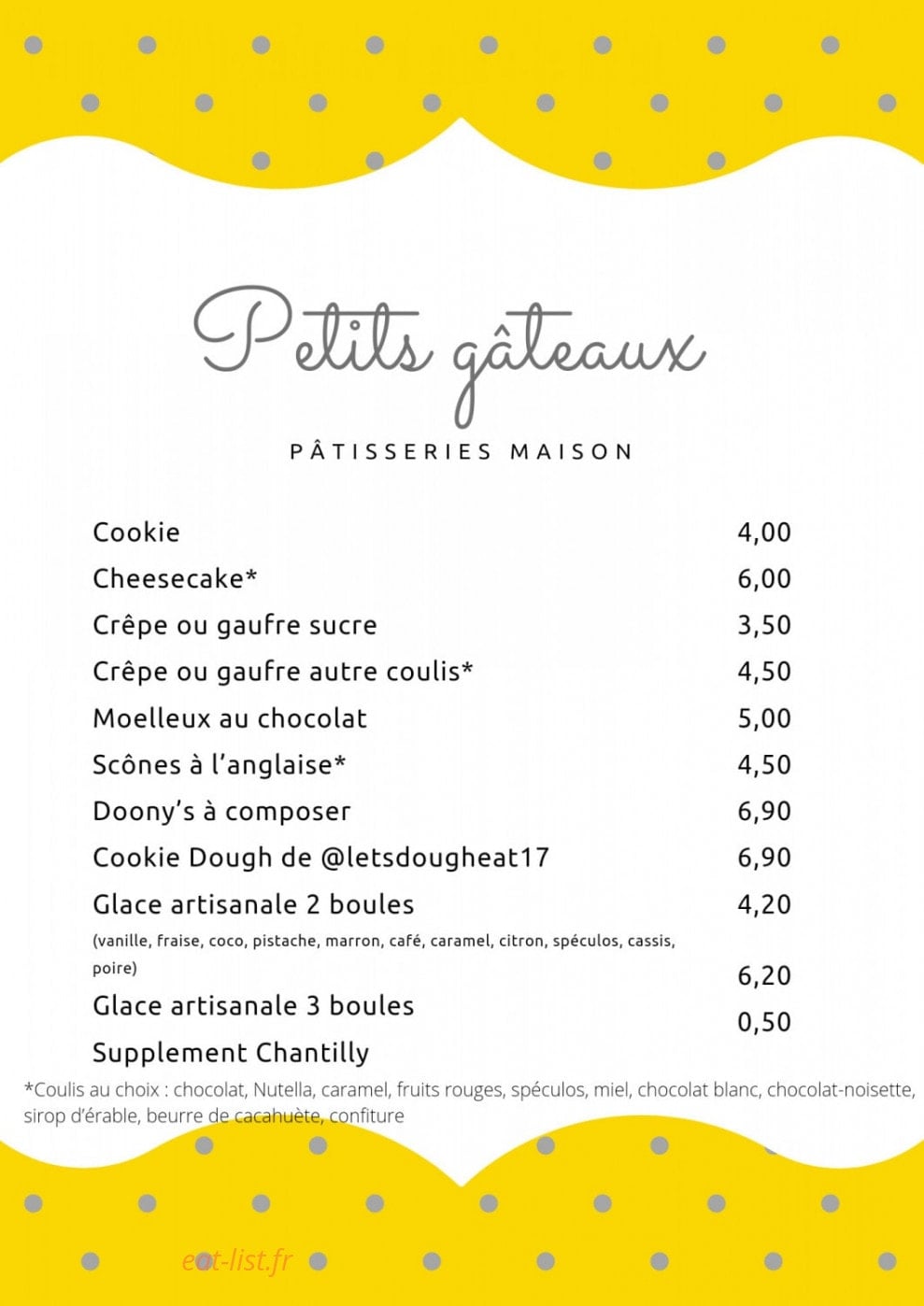 Le Chat’Ren’Thé — carte page 2