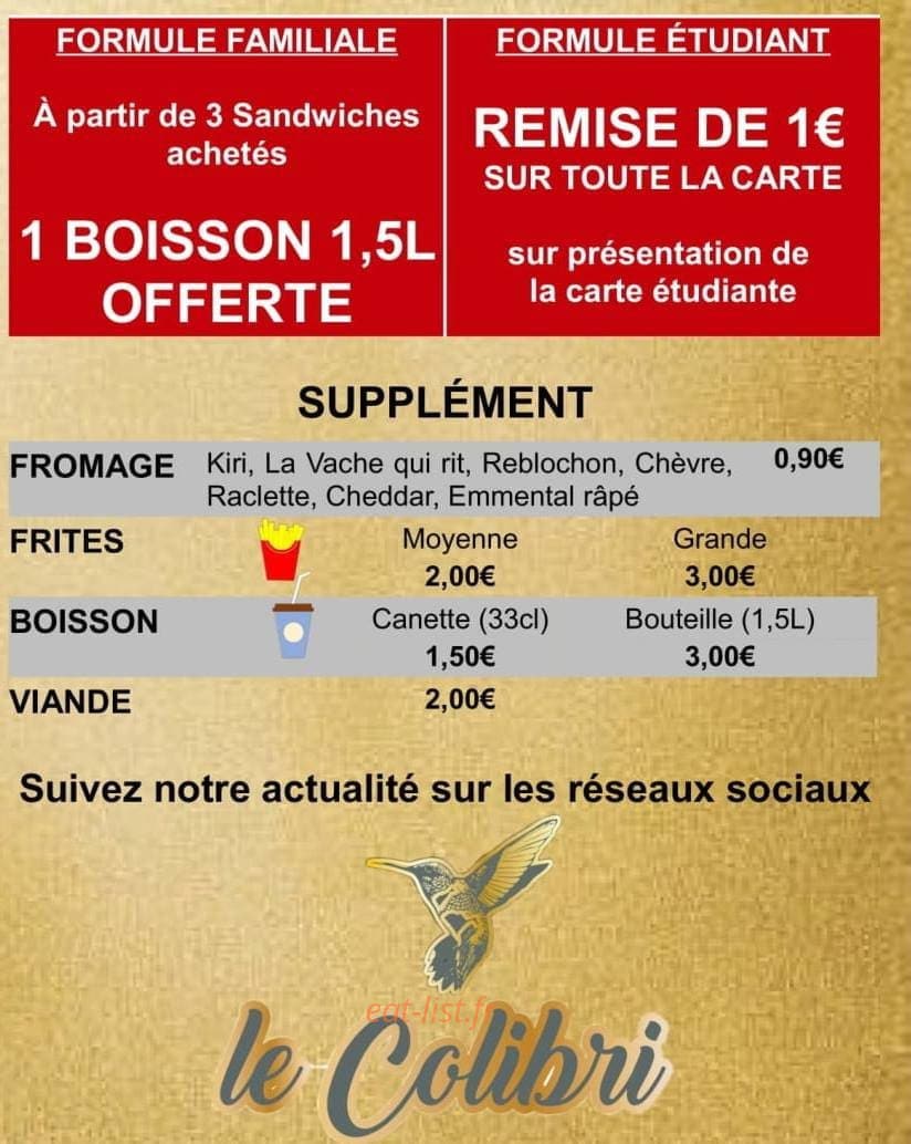 Le Colibri — carte page 4