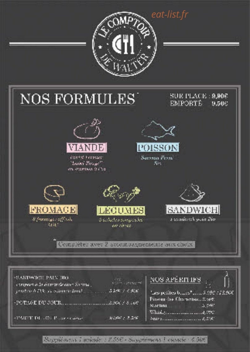 Le comptoir de Walter — carte page 1