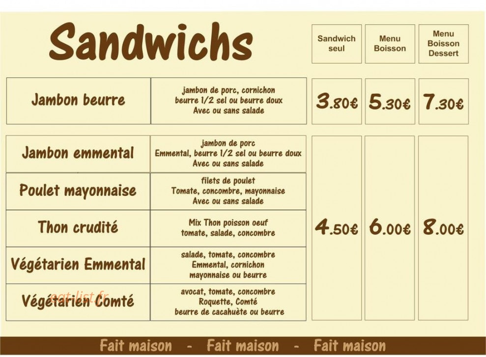 Le Local — carte page 2