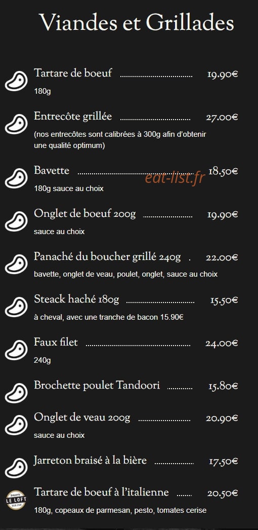 Le Loft — carte page 1