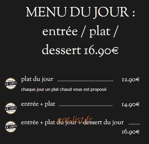 Le Loft — carte page 11