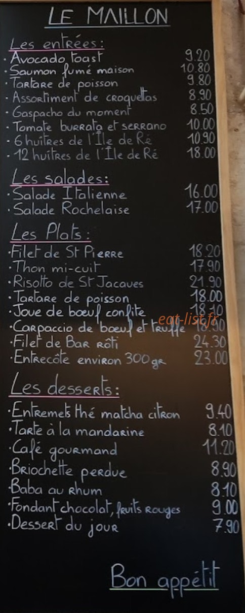 Le Maillon — carte page 1
