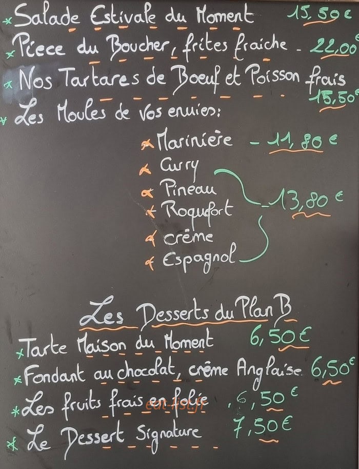 Le Plan B — carte page 1