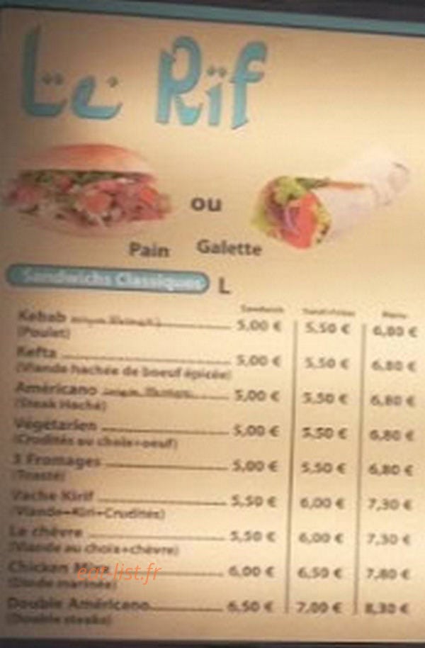 Le rif — carte page 1